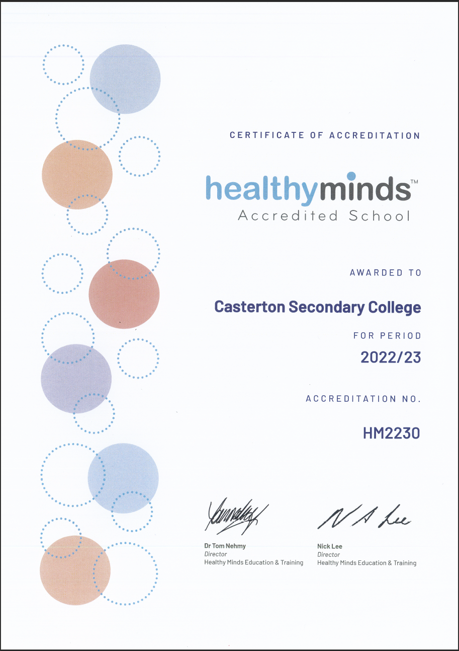 Healthy Minds & Wellbeing Certificate